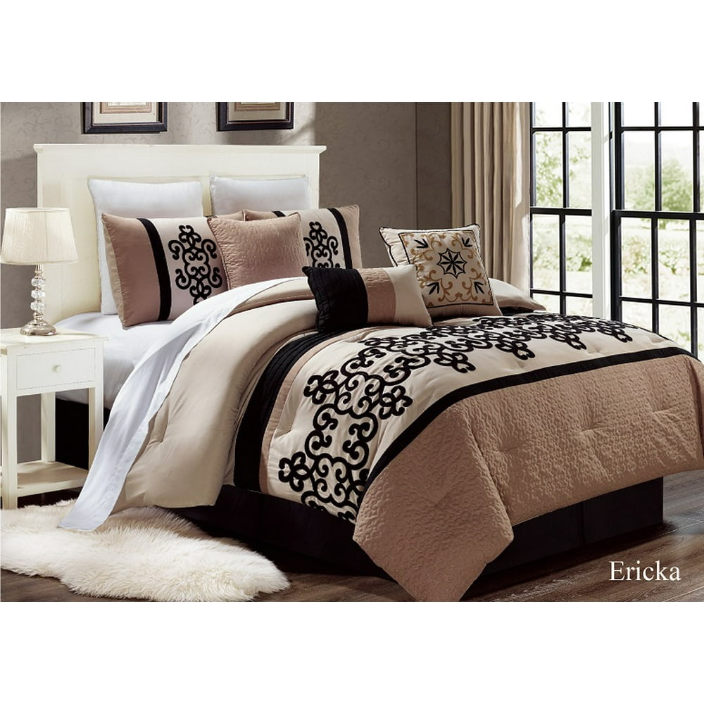 Unique Home 7 Piece Ericka Ruffled Bed In A Bag Clearance bedding