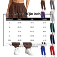 thumbnail image 3 of Womens Jogger Sweatpants Elastic High Waist Solid Relaxed Fit Joggers Ribbed Cuff Casual Athletic Trousers with Side Pockets Purple L, 3 of 6