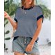 thumbnail image 4 of Chaleco tipo suéter PRETTYGARDEN para mujer, primavera y verano, a rayas, azul marino, 4 of 9
