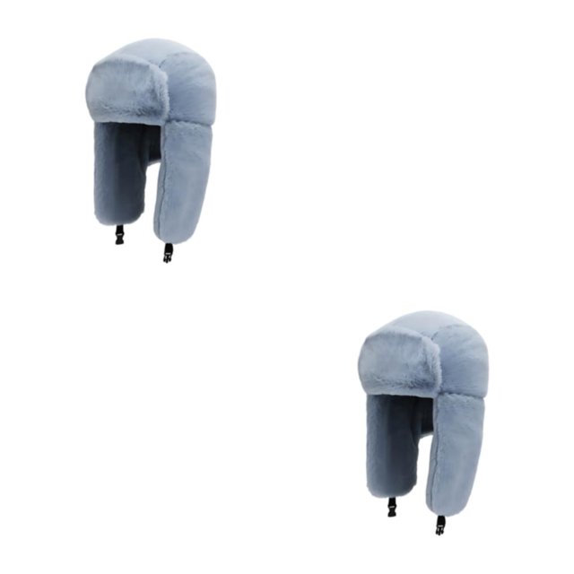 Youkk Prêt pour l'Hiver Cache-Oreilles Épais Résistant à l'Usure Cache-Oreilles Automne Gris 2Ensemble