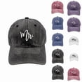 thumbnail image 3 of Sun Hats for Men Vintage Vintage Letter Embroidery Washed Baseball Cap Hip-Hop Hat, 3 of 3