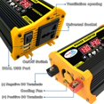 thumbnail image 4 of 4000W Car Power Inverter DC 12V to AC 220V Car Adapter Car Converter with 2.4A 2-Port, 4 of 5