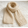 thumbnail image 3 of Kids Winter Scarf 9 Colors | Soft Knit Children's Neck Warmer | Breathable Playground Scarf for Boys & Girls | Holiday Gift Accessories (Beige), 3 of 5