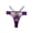 Purple, variant on Crisscross Strap Lace Panties for Women - Mid Lift High Elasticity Briefs, Soft Breathable 3-Sided Base Layer for Daily Wear