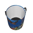 thumbnail image 3 of Bingfone Colorful Coral Reef Waterproof Foldable Laundry Hamper Bucket With Handles For Storage Bin,Clothes Hamper (Medium), 3 of 8