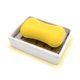 thumbnail image 5 of Jabonera de cerámica, soporte de acero inoxidable para baño y ducha, caja de jabón con drenaje de doble capa, 5 of 5