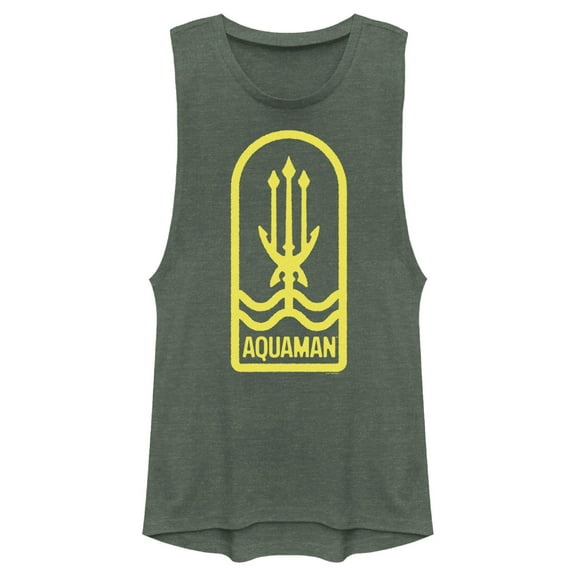Junior's Aquaman King Trident  Festival Muscle Graphic T-Shirt