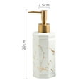 thumbnail image 3 of Marble Pattern 350ml Ceramic Soap Dispenser Modern and Practical Bathroom Organizers Home Decor Rust Durable Decoration Fashion White, 3 of 8