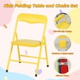 thumbnail image 4 of Homy Casa 5-Piece Kids Activity Table Set, 24'' Square Table with 4 Folding Chairs for Playroom, Study Room, Multicolor, 4 of 9