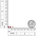 thumbnail image 5 of Gem Stone King 18K Rose Gold Plated Silver Red Ruby Stud Earrings for Women | 0.70 Cttw | Gemstone July Birthstone | Round 4MM, 5 of 5