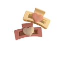 thumbnail image 1 of Pinza para el pelo para mujer, 2 uds., Clip de captura geométrico Vintage Simple para chicas que combina con todo, Clip cuadrado de tiburón para mujer con corazón de amor, útil y profesional TUNC Sencillez, 1 of 5