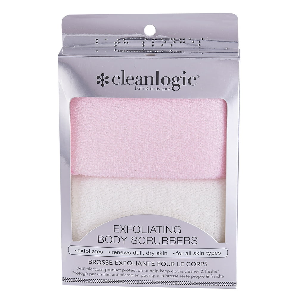 Cleanlogic Exfoliating Small Body Scrubber, Pink (Pack of 2) Walmart
