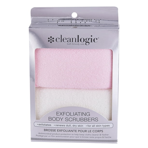 Cleanlogic Exfoliating Small Body Scrubber, Pink (Pack of 2) Walmart