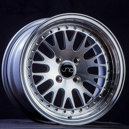 For 16x8 inch (1 Single Wheel Only) JNC Wheels - 16" JNC001 Silver Machined Face Rim - 5x100/5x114.3 JNC Wheels-18510022662