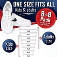 thumbnail image 5 of Cordones sin cordones para niños y adultos - Cordones elásticos para zapatillas - Cordones planos de silicona para zapatillas de running, 5 of 5