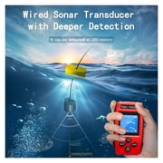 Color LCD Fish Finder with Wired Sensor, Deep Water Display for Boats