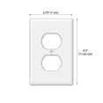 thumbnail image 2 of WIRESTER 1-Gang Duplex Outlet Cover Wall Plate/Switch Plate Cover, Black White Tuxedo Cat Hide And Seek, 2 of 6