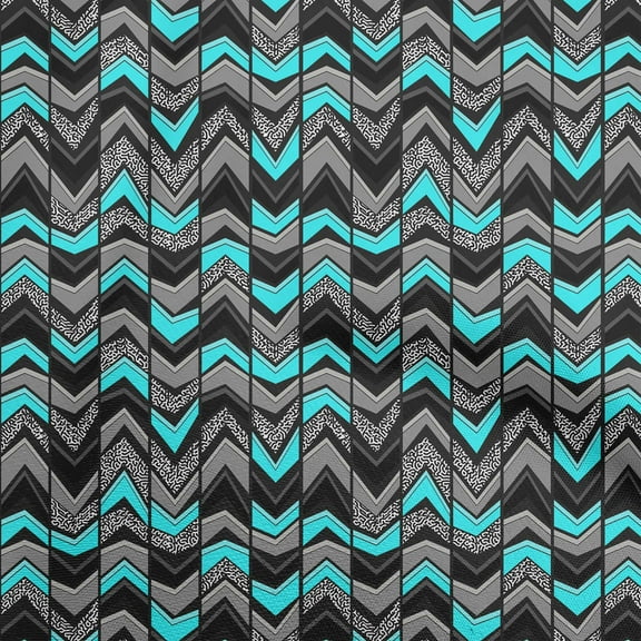 oneOone Polyester Spandex Turquoise Blue Fabric Geometric Diy Clothing Quilting Fabric Print Fabric By Yard 56 Inch Wide