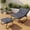 Gray, variant on ELPOSUN Beige Outdoor Papasan Rocking Chair with Ottoman, Sturdy Metal Frame Egg Lounge Rocker for Balcony Backyard Porch Bedroom