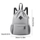 thumbnail image 3 of Mochila Deportiva con Cordón Ajustable, Gran Capacidad, Ideal para Ocio, Fitness y Deportes Al Aire Libre | Gris | Tela | 47 X 34 Cm | 360 G | Multifuncional, 3 of 6