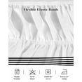 thumbnail image 5 of Black Grey Striped Wrap Around Bed Skirts for California King Bed 16" Drop,Bed Skirt with Adjustable Elastic Belt Dust Ruffle Bed Valance for Bedroom Hotel Modern Farmhouse Stripes Bed Frame Cover, 5 of 7
