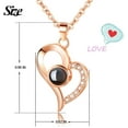 thumbnail image 6 of 925 Sterling Silver I Love You Necklace 100 Languages Necklaces for Women Anniversary Birthday Gifts for Women Girlfriend Her Wife, 6 of 12