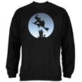 thumbnail image 1 of Halloween Witch Riding Broomstick Full Moon Mens Sweatshirt, 1 of 1