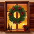 thumbnail image 1 of Corona Navideña de Agujas de Pino Artificiales para Puerta, Pared y Ventana, 19,7 Pulgadas, Duradera, Reutilizable, Multicolor, para Decoración Navideña de Interiores y Exteriores., 1 of 6