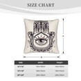 thumbnail image 5 of LNWH Hand Drawn Hand of Fatima Throw Pillow Covers, Square Soft Linen Decorative Pillow Cases, 16"x16", 5 of 8