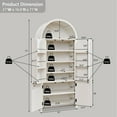 thumbnail image 3 of IFGET 71" Tall Arched Kitchen Pantry Storage Cabinet, Large Storage Cabinet with Adjustable Shelves, Pantry Cabinet for Kitchen, Dining Room, 3 of 8
