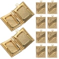 thumbnail image 3 of MOVTOTOP 10pcs Book Charms Rectangular Pocket Pendant Charms Copper Locket Charms for Jewelry Making DIY, 3 of 8
