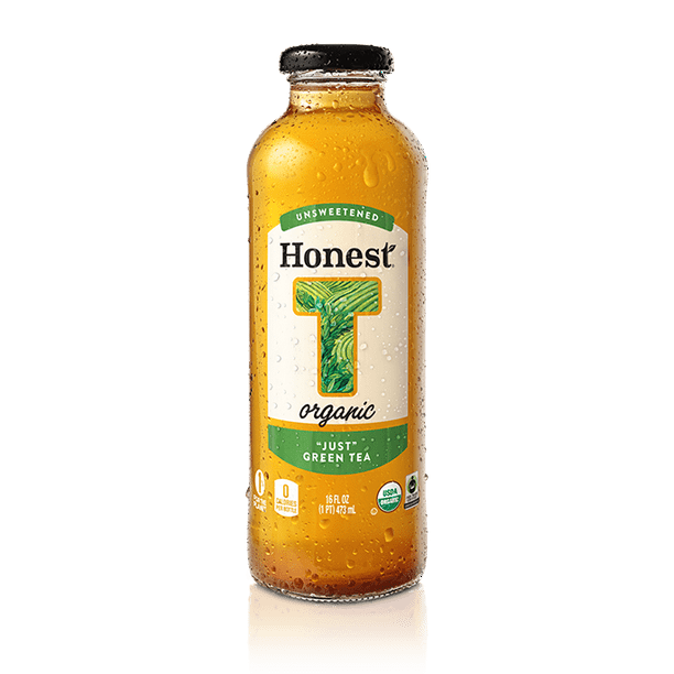 Honest Tea Organic Just Green Tea 16 Oz Glass Bottles Pack Of 12 Walmart Com Walmart Com