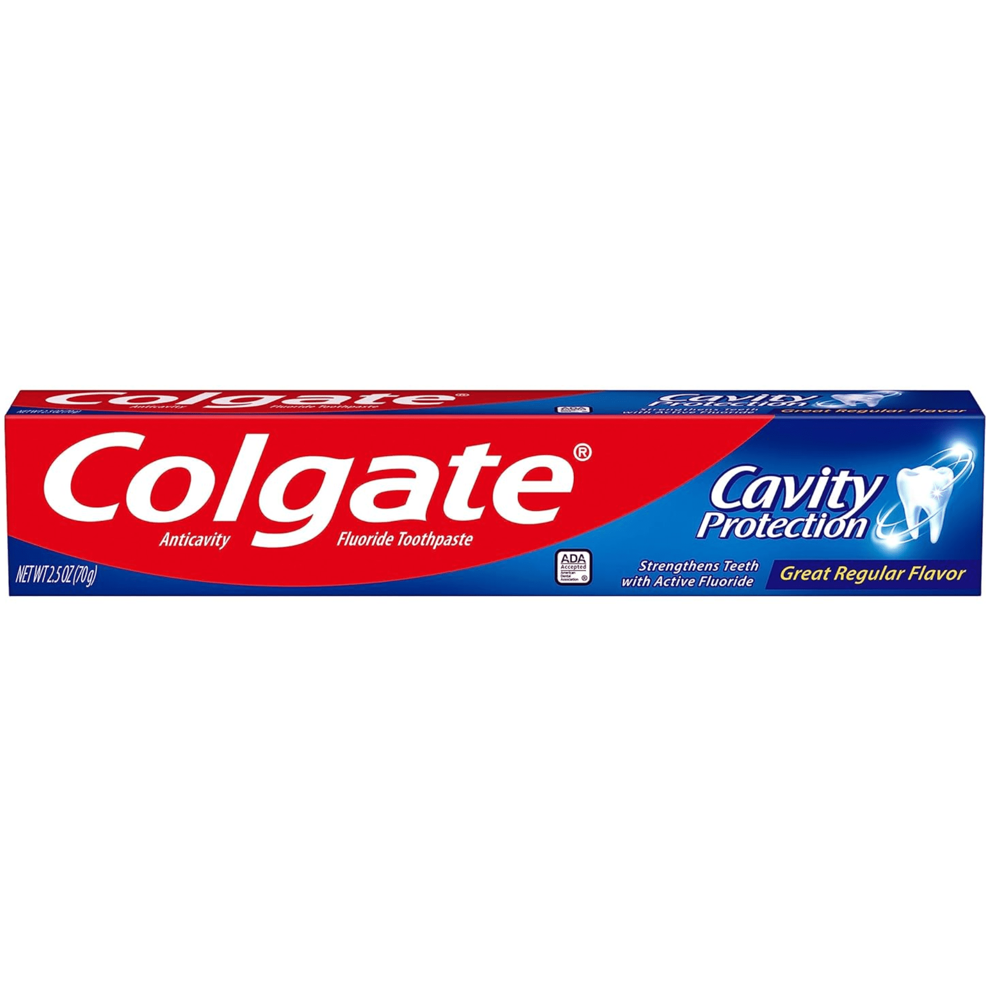 Colgate Cavity Protection Travel Toothpaste with Fluoride, ADA Accepted, TSA Approved Size 2.5 Ounce (Pack of 6)