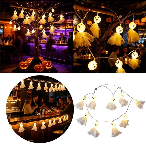 Ailezt Halloween Decor Halloween String Lights Luminous Halloween Fairy String Lights For Indoor And Outdoor Porch Stairs Bars Halloween Party Home Decoration Lights