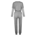 thumbnail image 5 of gbyLJF Spring Suits for Women 2024 Travel Set Womens Clothing Pants And Top Set for Women Cute Workout Sets for Women Gray 5XL, 5 of 5