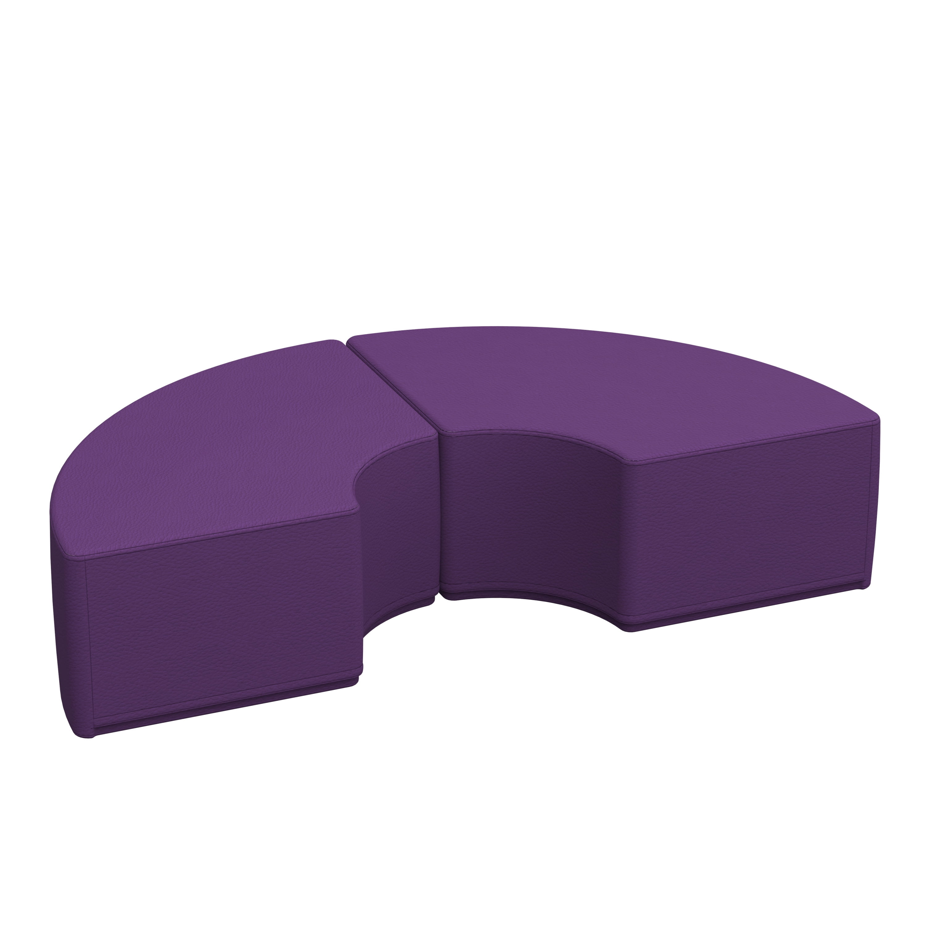 SoftZone® Quarter Circle Ottoman Junior 2-Piece - Purple - Walmart.com