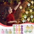 thumbnail image 1 of Xihbxyly Bolas Navideñas Color Maca, Adornos con Forma de Caramelo, Diseño En Amarillo Cálido y Verde Menta, Decoración Festiva para Árbol, Uso Festivo Versátil, Fáciles de Colgar, para Pasteles, Pir, 1 of 6