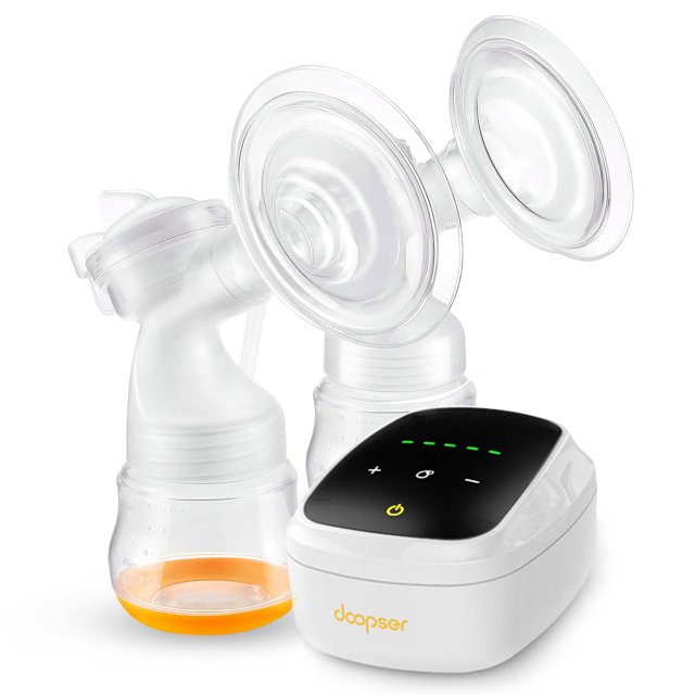 Extractor de leche eléctrico Doopser DSP-8003D Bomba eléctrica doble para manos lactantes Bomba de mamas libres 2 modos y 5 niveles de aspiración con baja ruido anti-flujo LED con control táctil con d doopser Extractor de leche eléctrico