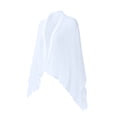 thumbnail image 7 of PBFRDSJ Women's Y2K Open Front Cardigan Textured Lettuce Trim Long Sleeve Loose Streetwear Chiffon Cover Up, 7 of 7