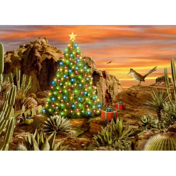 LPG Greetings Desert Glow Western Christmas Card (1 card/1 envelope)