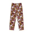 thumbnail image 6 of Uemuo Flower Bunny Pattern Men's Wide Leg Palazzo Lounge Pants with Pockets Light Weight Loose Comfy Casual Pajama Pants-Medium, 6 of 9