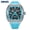 Light Blue, variant on Men's Square Wrist Watch Silicone Sports Watch Waterproof Analog Digital Multifunction Clock