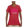thumbnail image 2 of I Wear Pink for My Sisiter Survivor Awareness Womens Graphic T-Shirt, Red, Large, 2 of 3