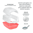thumbnail image 4 of Arenero Cerrado Para Gato Con Pala Puerta Malubero, Rosa Blanco, 4 of 5