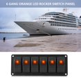 thumbnail image 2 of Greensen 12-24V 6 Gang Rocker Switch Panel for Car RV Boat Yacht Marine,Rocker Switch, 6 Gang LED Switch Panel, 2 of 6