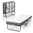 thumbnail image 1 of HOMYLIN Cama Plegable con colchón, Cama de Adultos abatible Metal Individual,96 * 190cm portatil Plegable para Invitados con colchón de Espuma viscoelástica y Marco de Metal Resistente sobre, 1 of 6