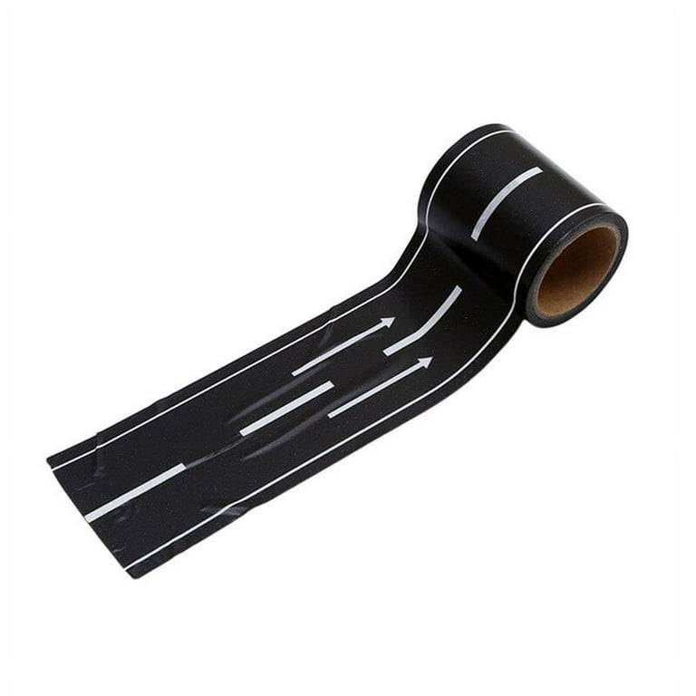 PlayTape Black Road-Black Road Tape Includes Street Curves Tape Toy Car  Track for Kids Sticker Roll for Cars and Train Sets