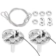 thumbnail image 5 of 2 Set Silver Tone Universal Car Hood Pin Kit Hood Pin Lock Latch Catch Set Aluminum Alloy, 5 of 6