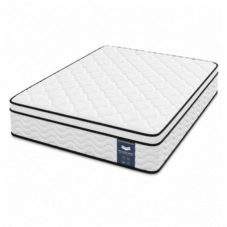 Gravellaire 12" Queen Mattress in a Box, Gel Memory Foam and Pocket Spring Hybrid Mattress, Medium Comfort, Pressure Relief, Adult