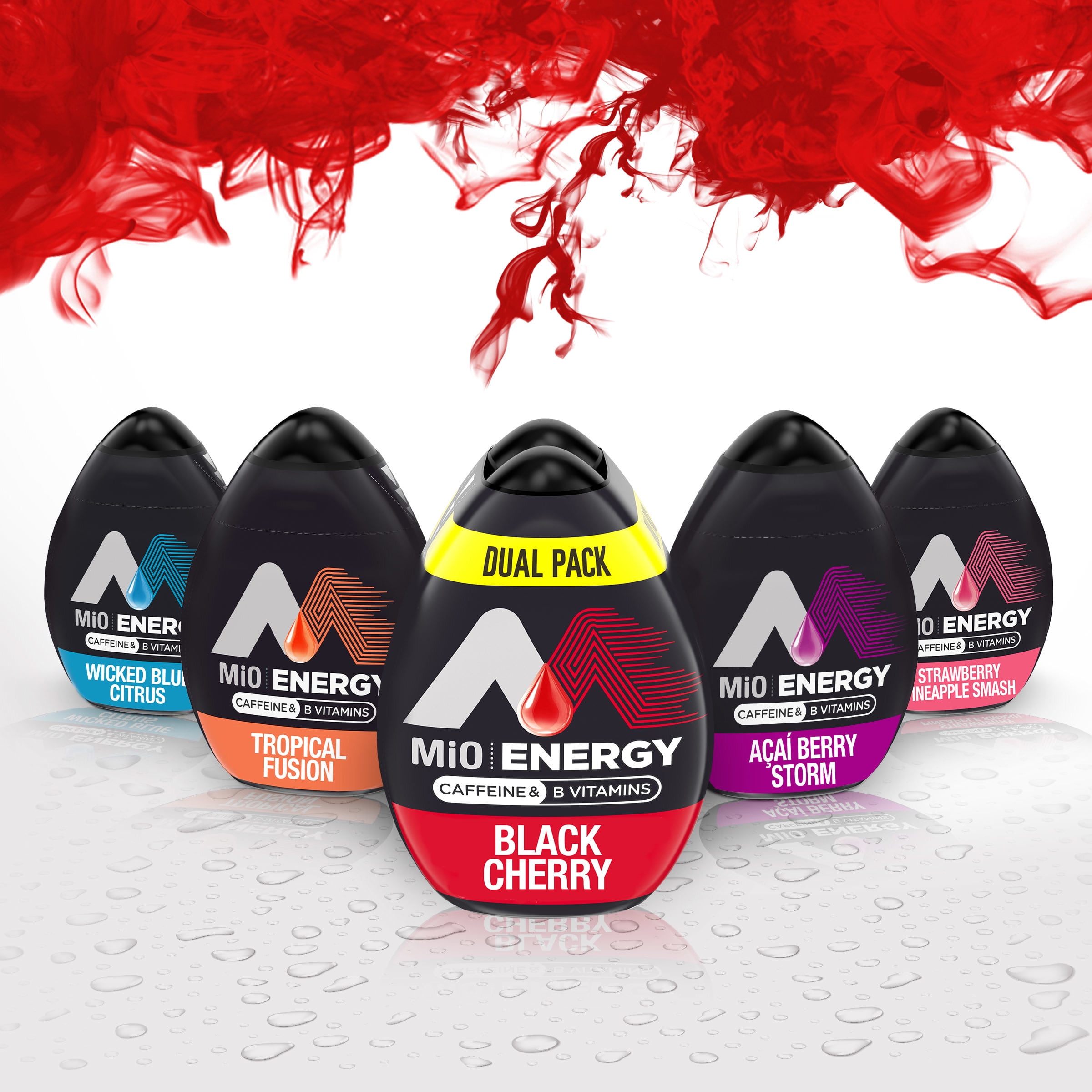 Mio Energy Black Cherry Naturally Flavored Liquid Water Enhancer With Caffeine B Vitamins Dual Pack 2 Ct Pack 1 62 Fl Oz Bottles Walmart Com Walmart Com